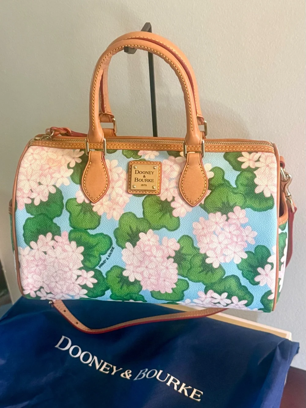 Dooney & Bourke Floral Satchel + Matching Wallet Set — Excellent Condition